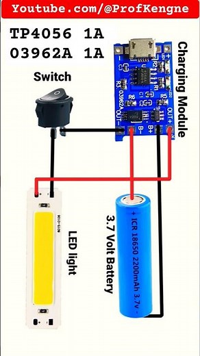 Module TP4056 1A ou 03962A pour la recharge des batteries Lithium-ION 3.7v #smartphone #diy #robot