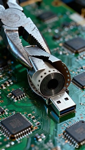 The original storage device. 💾➡️🎞️#ASMR #Nostalgia #Photography #Tech #SatisfyingAI