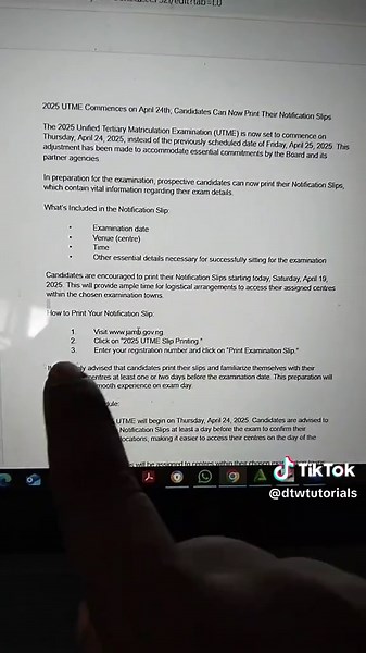 How to Print Your JAMB Exam Slip for 2025