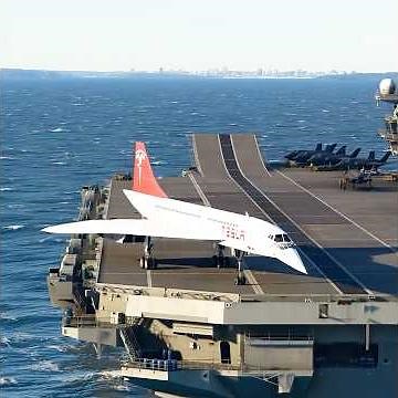 Impossible Takeoff Supersonic Tesla Concorde from US Carrier #shorts