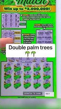 🌴🌴=💵 Money Match! #newyorklottery #scratchofftickets #shorts #scratchtherapy #shorts