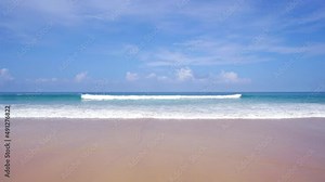 Hawaii beach sea Low angle view Shot on Tripod stand. Hawaii, 4K Nature and travel concept. Shot on high quality camera on Tripod stand
