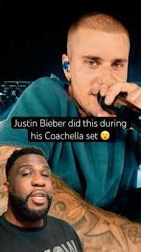 Justin Bieber did this during his Coachella set 😮 #justinbieber #cochella #justinbiebervideo