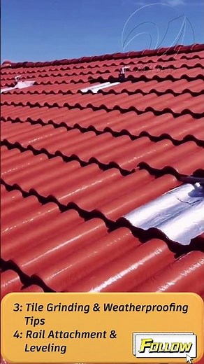 Solar Tile Roof Hook Installation Guide | Rafter Fixing & Rail Setup 🏠 #Shorts