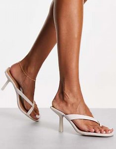 Call It Spring by ALDO Rilanna heeled sandals with twisted toe loop in ice | ASOS
