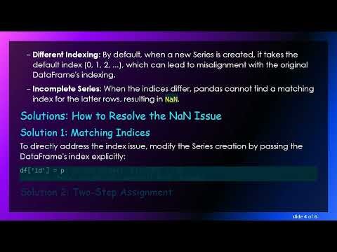 Resolving NaN Errors in DataFrame ID Generation with pandas