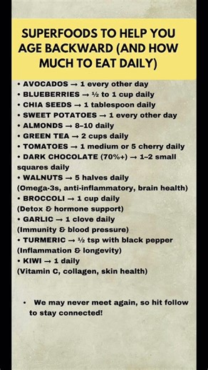 13 Superfoods for Healthy Aging and Longevity (With Daily Portions) #undoingaging #superfood