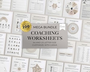 250  Coaching Worksheet Templates: Canva Ebook & Workbook (A4/US Letter) - Etsy Australia