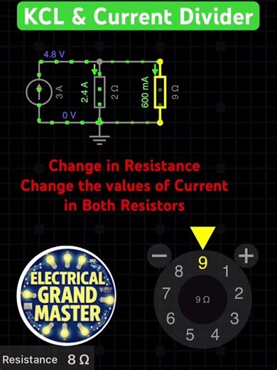 Understanding #kirchhoffslaws KCL : How Resistor Changes Affect Current Dividers #KCL
