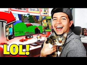 PLAYING MINECRAFT BEDWARS WITH MY CAT!