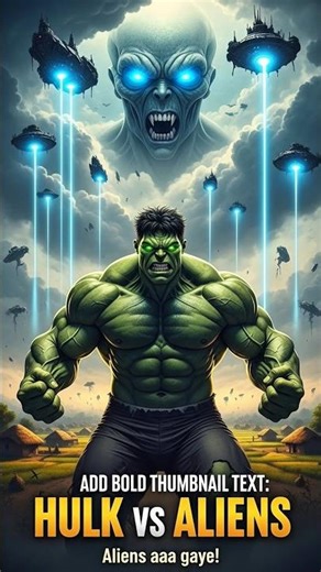 Gaon Par Alien Ka Hamla 😱 | AI Hulk Ne Bachaya Sabko 💪🔥 | Full Action Video