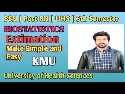 Estimation in Biostatistics| Lecture | Nursing/AHS | KMU Complete Biostatistics | Haris Shoaib Khan