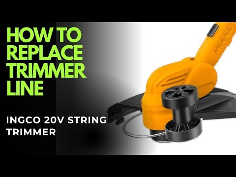 How to replace the line on an Ingco 20v battery powerd string trimmer step by step.