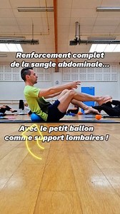 Exercice abdominal de PILATES avec le petit ballon (2 niveaux) #pilates #mobility | Fabien Pilates