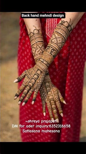 satlasana..DM for oder inquiry/ back hand mehndi design #backhandmehndi #mehndi #bridalmehndi #