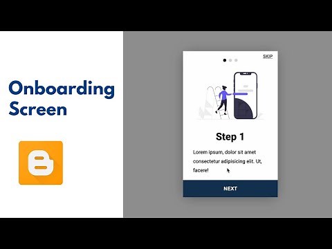 How To Add An Onboarding Screen To Your Blogger Website - Live Blogger