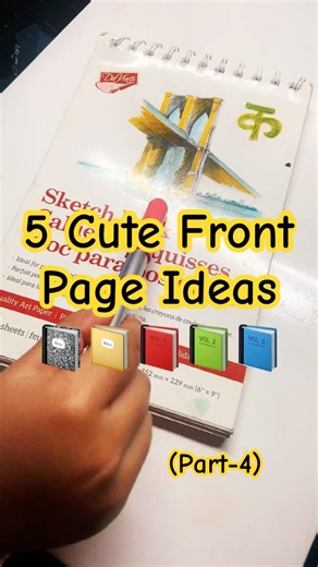 5 easy and cute Notebook Front Page ideas #frontpage #frontpagedesign