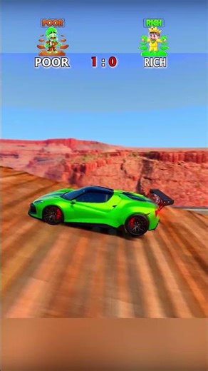 Rich vs Poor Car Challenge… 99% FAIL 💀 | BeamNG.drive #beamng #shorts #45