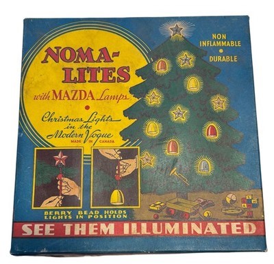 Vintage Noma Lites Christmas Lights in the Modern Vogue in Original Canadian Box | eBay