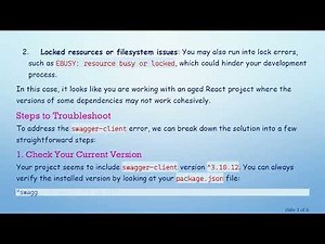 Resolving Swagger-client Errors in Your React App