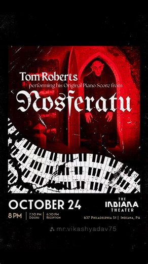 #Nosferatu #livepianoscore #classiccinema | The Indiana Theater