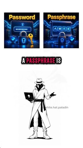 Password vs Passphrase Explained in 30 Seconds! #CyberSecurity #Passwords #OnlineSafety #techtips