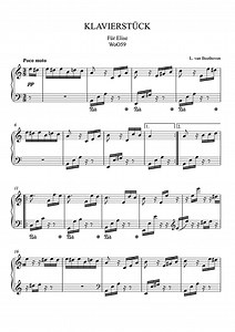 Für Elise (Intermediate/Advanced Level) (Beethoven) - Piano Sheet Music
