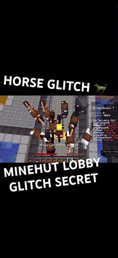 MINEHUT LOBBY GLITCH DUPE HORSES AND SADDLES AND LAG SERVER! Minehut.gg Minecraft server glitch