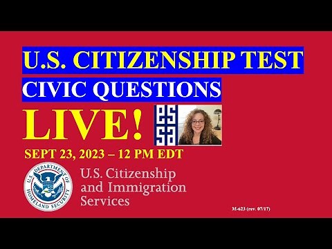 Practice Civics Questions LIVE with Essa Group