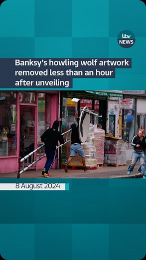Banksy’s howling wolf artwork was taken from Peckham, London #itvnews #banksy #london | ITV News