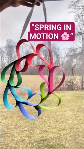 Spring In Motion 🌸 | Easy DIY Paper Spinner #shorts