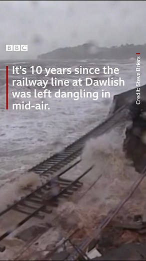 4.5K views · 47 reactions | Remember when the railway line was cut off for eight weeks? Here's a look back at the storm devastation in Dawlish a decade ago. | BBC Cornwall | Facebook