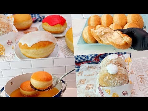 Soft Plain Donuts 3 Ways | Milky Filled & Classic Glazed Donuts Recipe #DonutRecipe #HomemadeDonuts