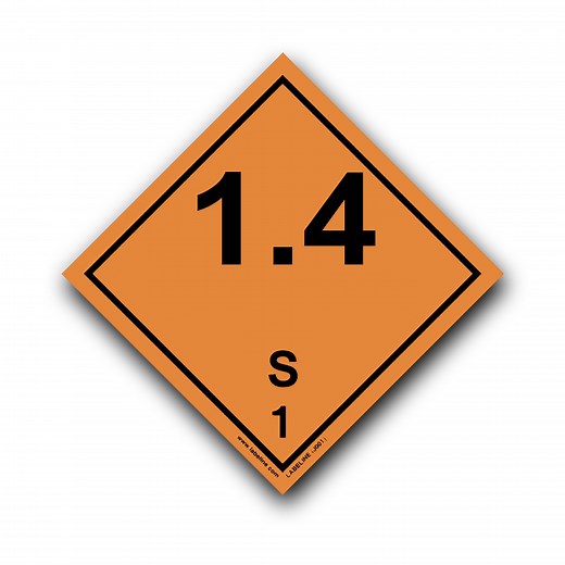 Class 1 Explosive 1.4S Hazard Warning Diamond Label - Code J011