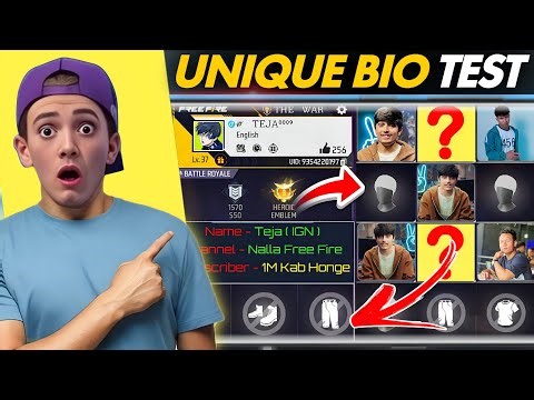 I Tried Unique Bio Secret Trick 😲 Kya Ye Sach Me Work Karti Hai ? 🔥 Nalla Free Fire