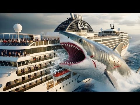 GIANT Megalodon Attacks on Fisher shif: Megalodon Caught! (Sold for $1,000,000)