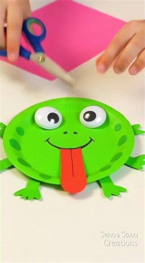 5-Minute Paper Plate Frog Craft! ✨