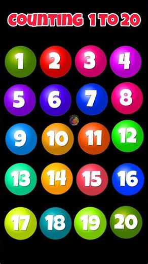 1 to 20 counting numbers #learning #counting