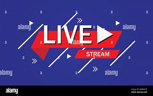 Live streaming logo banner - vector design.button icon live streaming design . background for blog, player, broadcast, website, online radio, media la Stock Vector Image & Art - Alamy