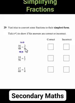 1.7K views · 43 reactions | How to simplify fractions? Cambridge Lower Secondary Checkpoint April 22 Paper 1 #igcsemathtutorial #gcseboard #igcse2023 #gcse2021 #gcse2023 #igcsemathstutor #ks3math #mathreels #mathtutor #IGCSEmathtutor #secondarymath #igcseboard #igcseexams #IGCSE #algebra #algebratricks #MathTutoring #mathtutorial #igcsemath #igcsepastpaper #mathematics #mathskills #mathhelp #mathteacher #mathfun #math | Medi Nazar | Facebook