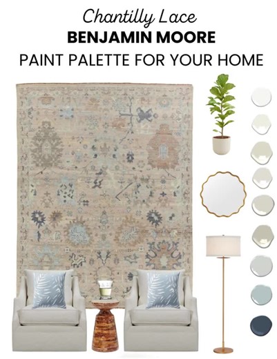 Benjamin Moore Chantilly Lace Paint Palette: 9 Coordinating Colors (PDF) - Etsy Canada