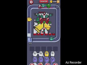 Pixel Flow level 54 hard Walkthrough Solution