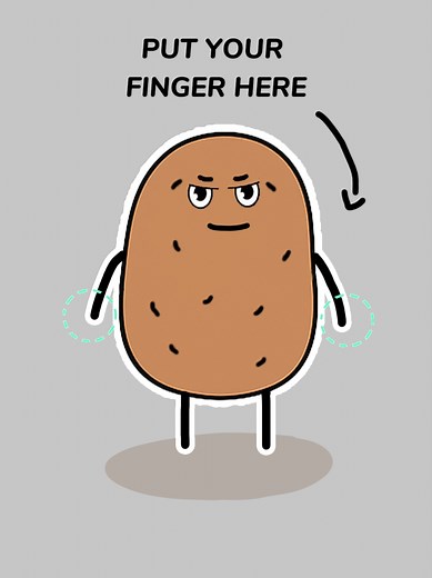 Put your finger here on Bulba hand..☝🏻🥔#stickers #recommendations #trending