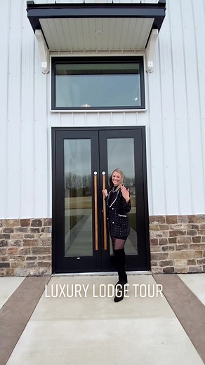 This is in our clients back yard!! 😱 The actual home tour is up next ☑️ #lodge #countertops #luxury #homedesign #interiordesign #tour