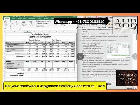 How to Complete Excel Chapter 2 Pause & Practice 2-1 | Paradise Lake | SIMnet