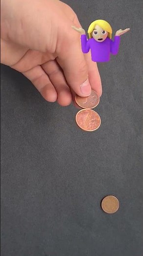 COIN LEVITATING on another coin ! Blowing mind magic trick explained! #shorts