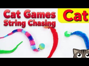 CATS TV – Rope String Games for Cats to Watch | Engaging Feline Entertainment