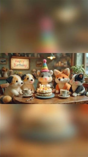 Hamster’s Birthday 🐹🎂 #animalsvideo #shortsvideo