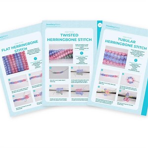 Introduction to Seed Beading: How to do Herringbone Stitches Downloadable PDF
