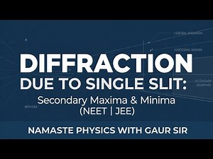 WAVE OPTICS - DIFFRACTION THROUGH SINGLE SLIT - COMPLETE STUDY